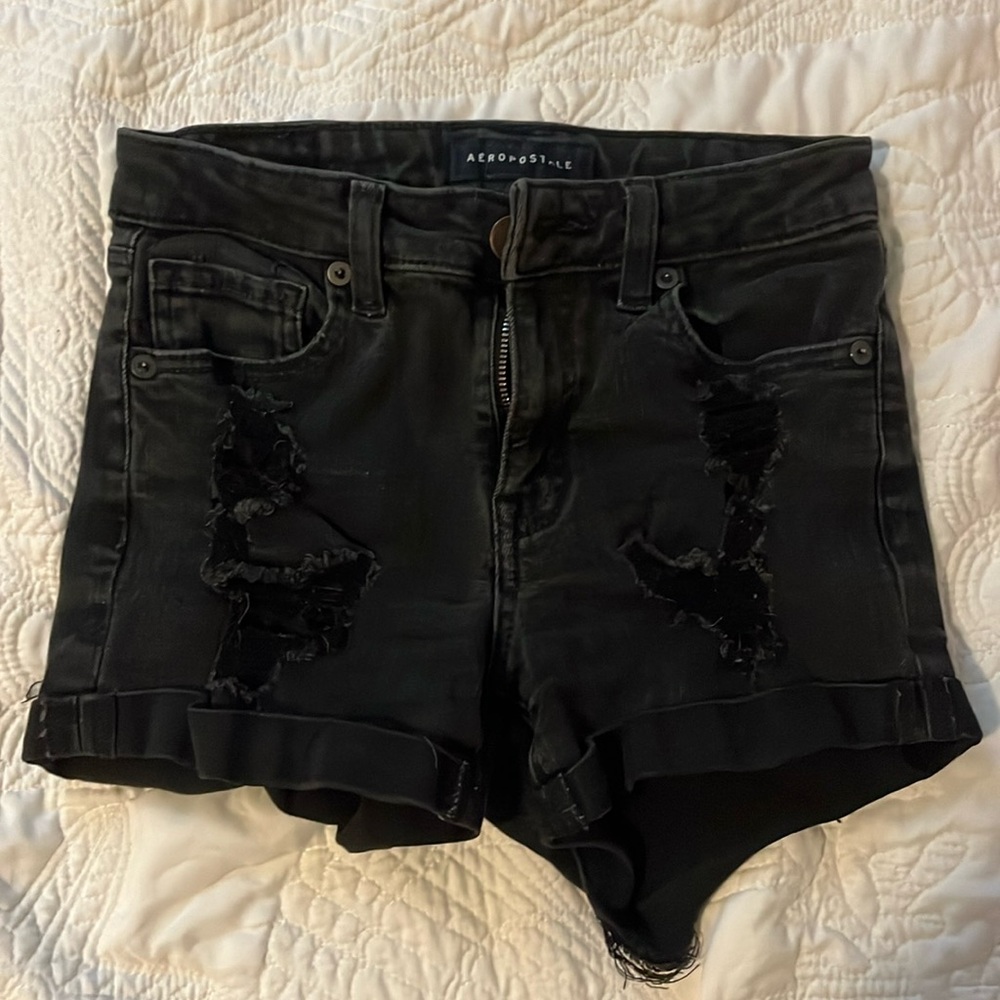 Ripped Black Jean shorts